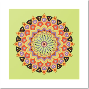 Vibrant Mandala Posters and Art